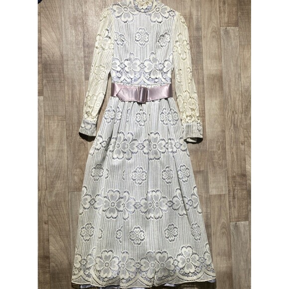 California Calliope Lace Wedding Bridal 1940s Gown Midi - Picture 1 of 14